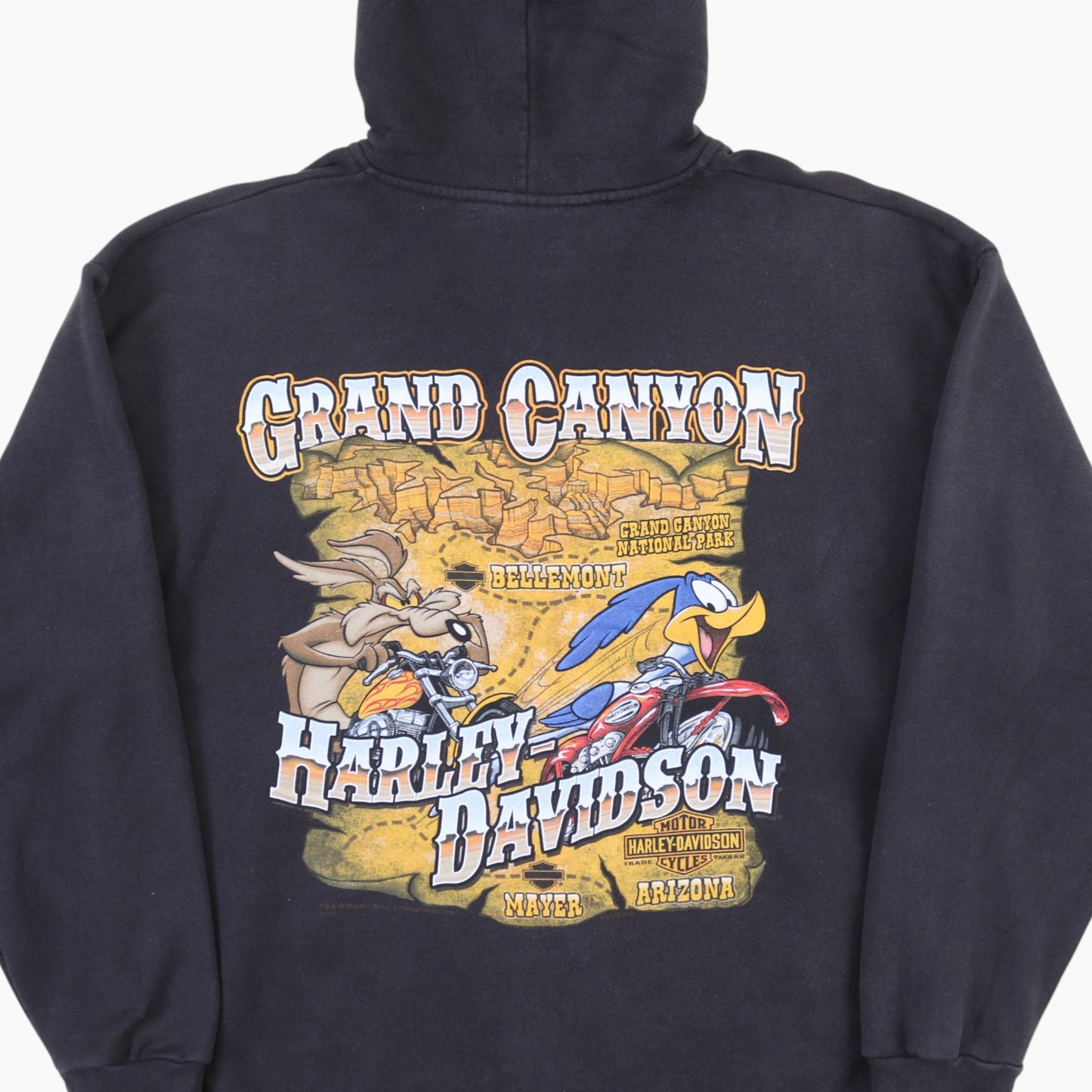'Grand Canyon' Hooded Sweatshirt - Black
