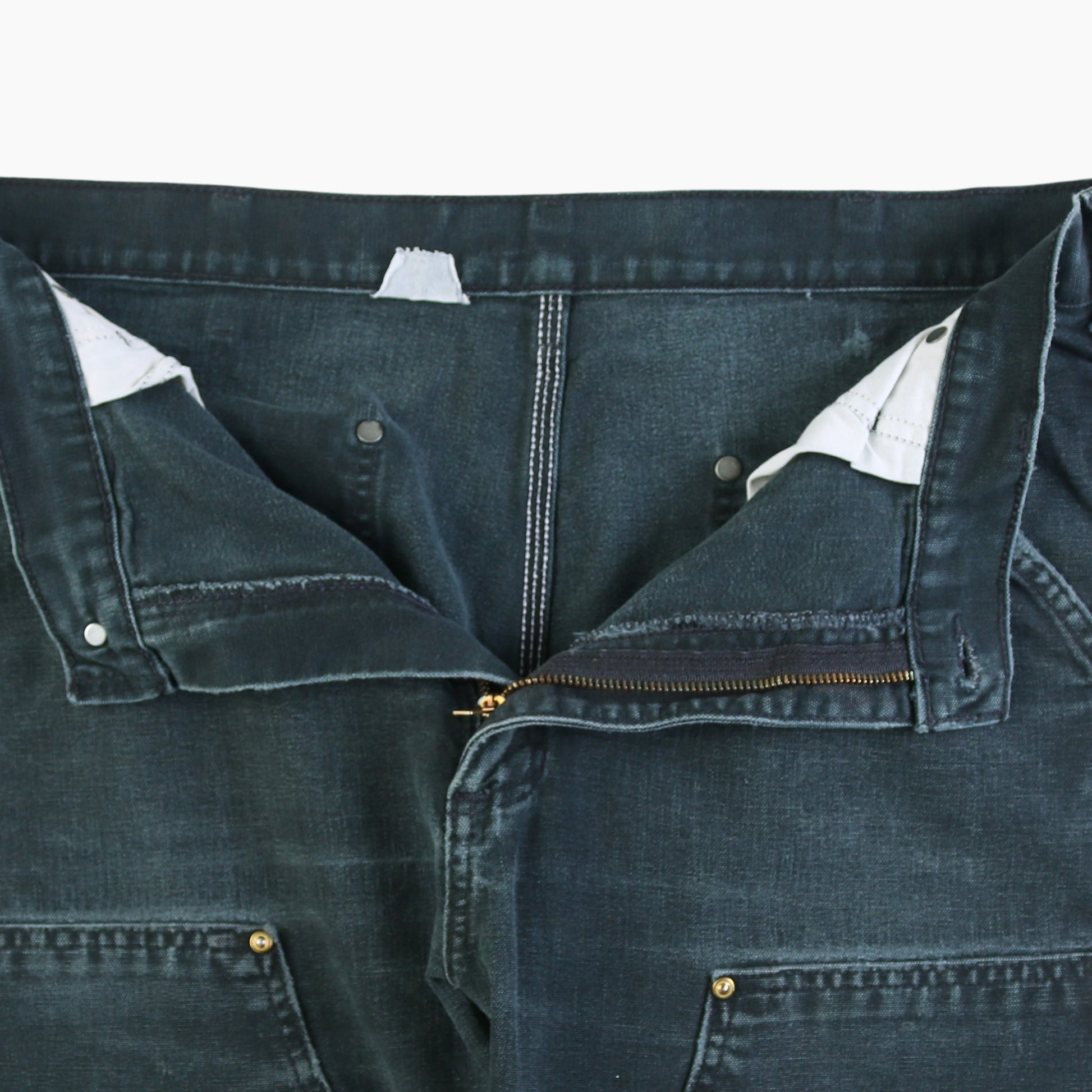 Vintage Double Knee Carpenter Pants - Black - 34/34