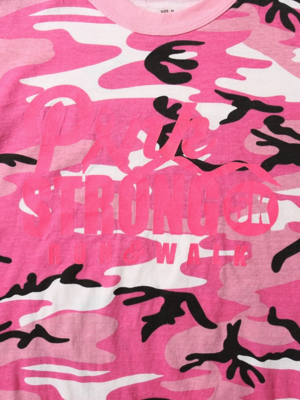 'Pink Strong' Woodland Camouflage T-shirt