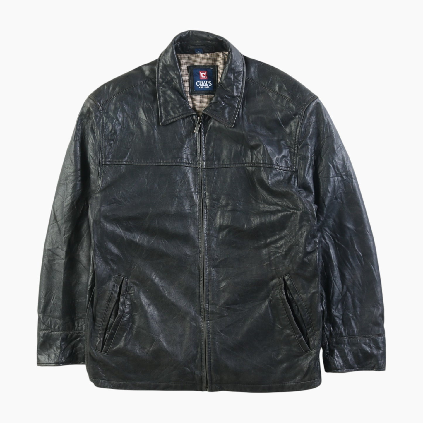 Chaps Leather Car Jacket