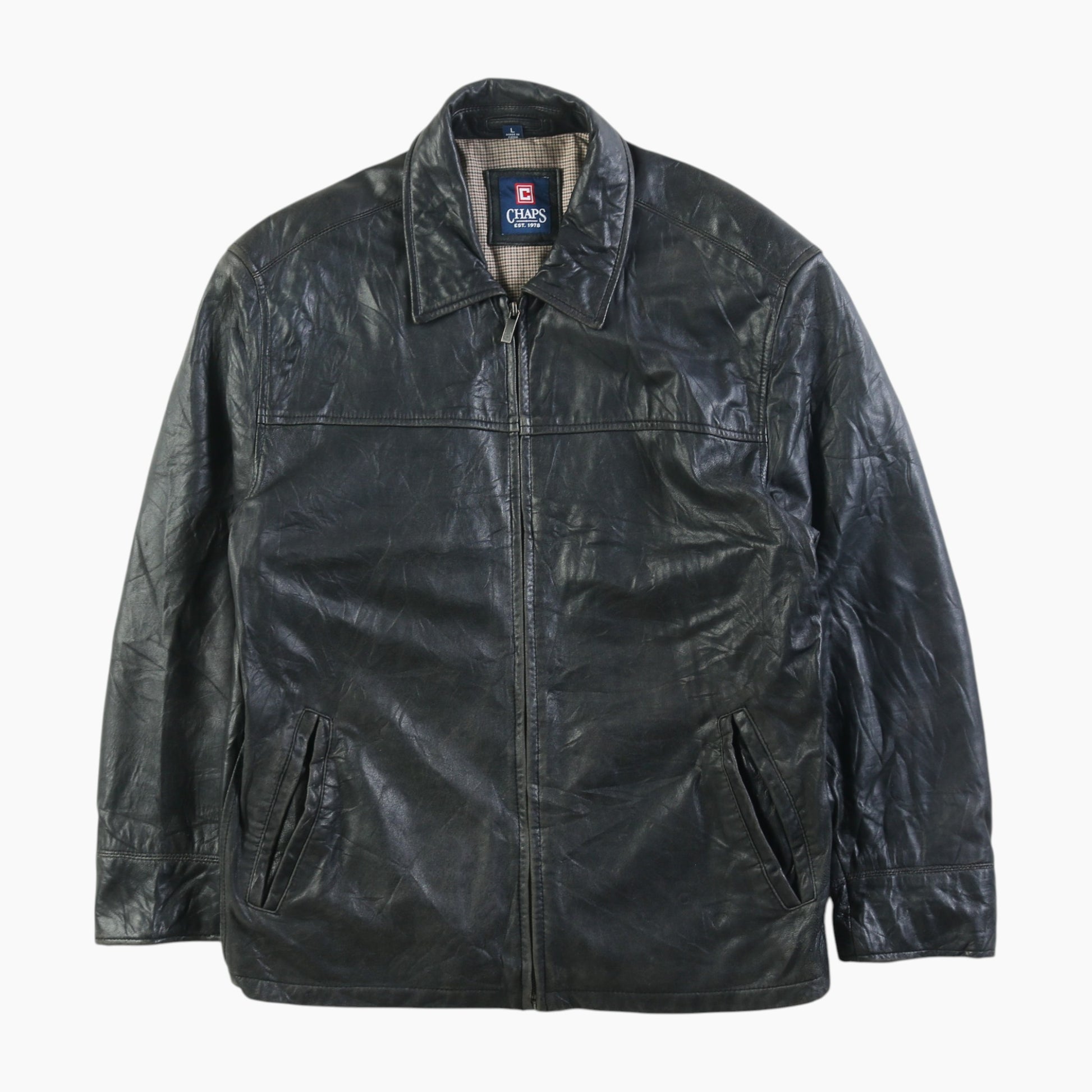 Chaps Leather Car Jacket
