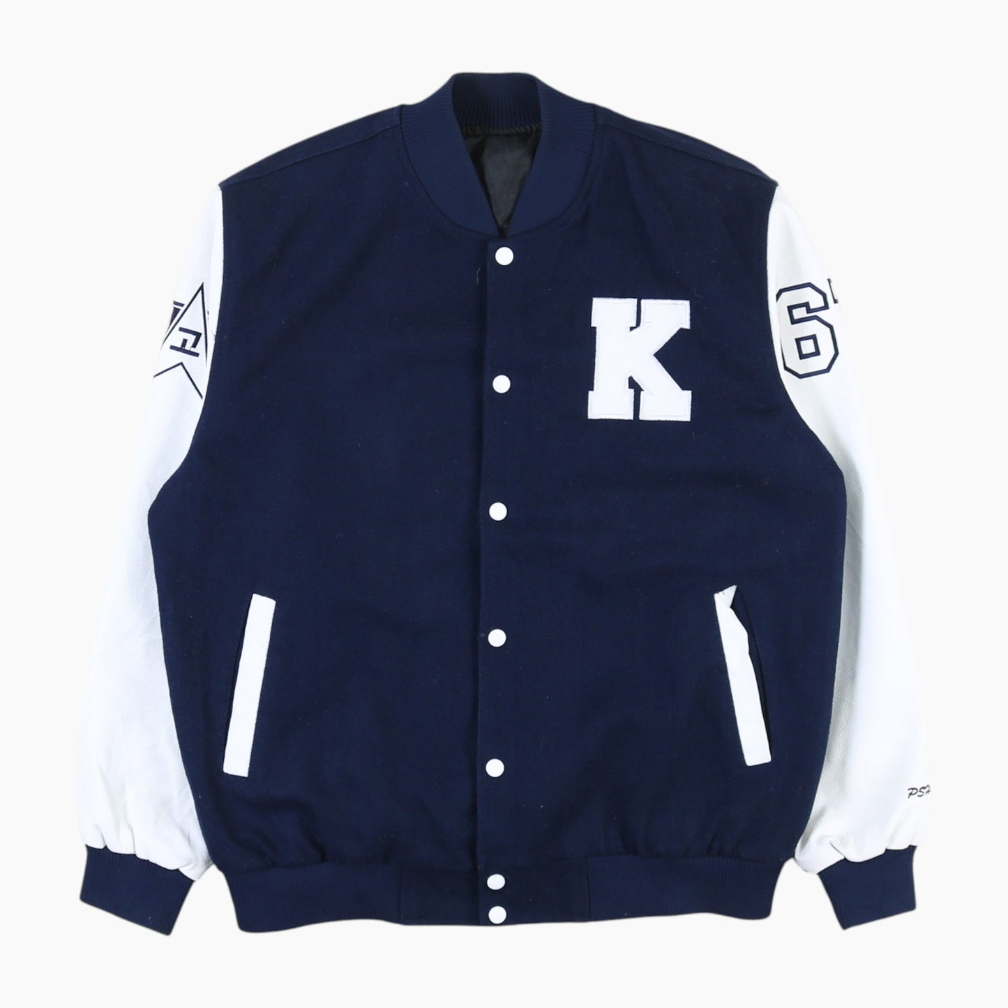 Vintage Varsity 'K' Bomber Jacket - Navy
