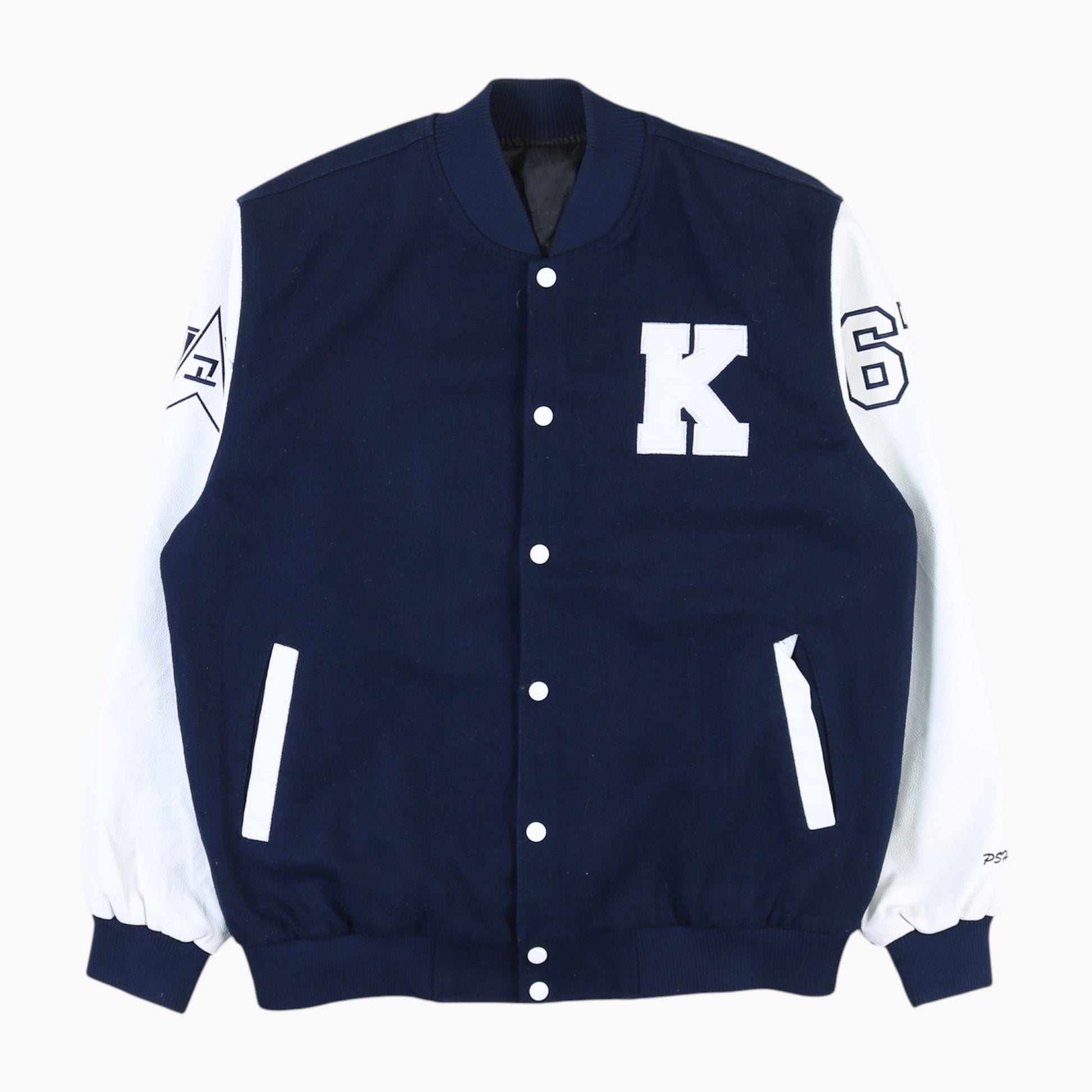 Vintage Varsity 'K' Bomber Jacket - Navy