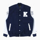 Vintage Varsity 'K' Bomber Jacket - Navy