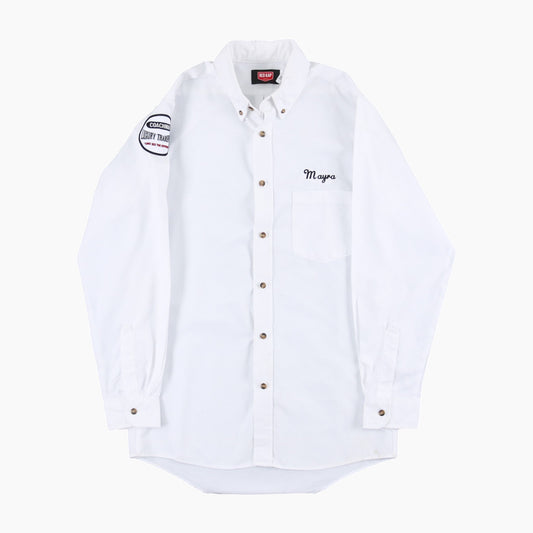 'Mayra' Vintage Garage Shirt - White