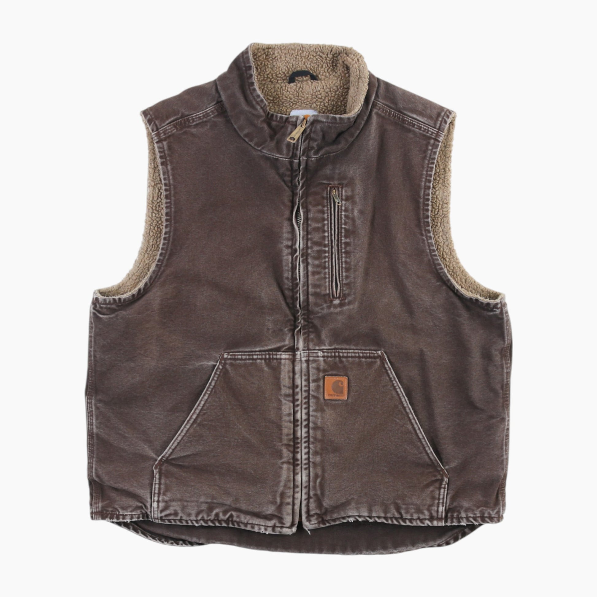 Lined Vest - Brown