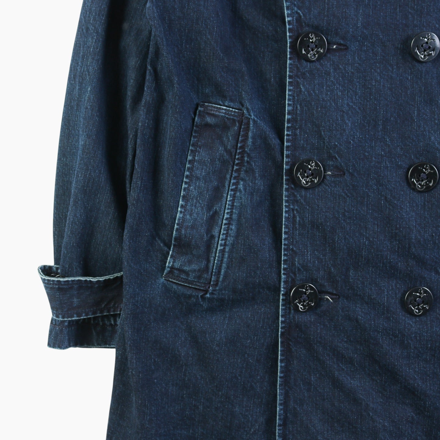 Vintage Denim Pea Coat