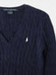 Cable Knit V-Neck