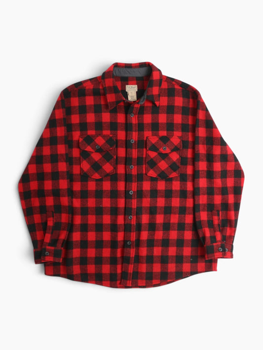 Vintage Flannel Shirt - Red Check
