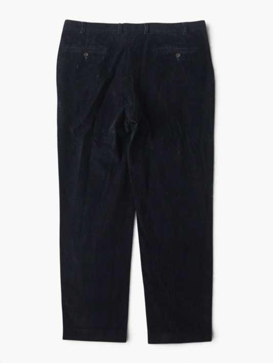 Vintage Corduroy Trousers - Dark Navy - 38/32