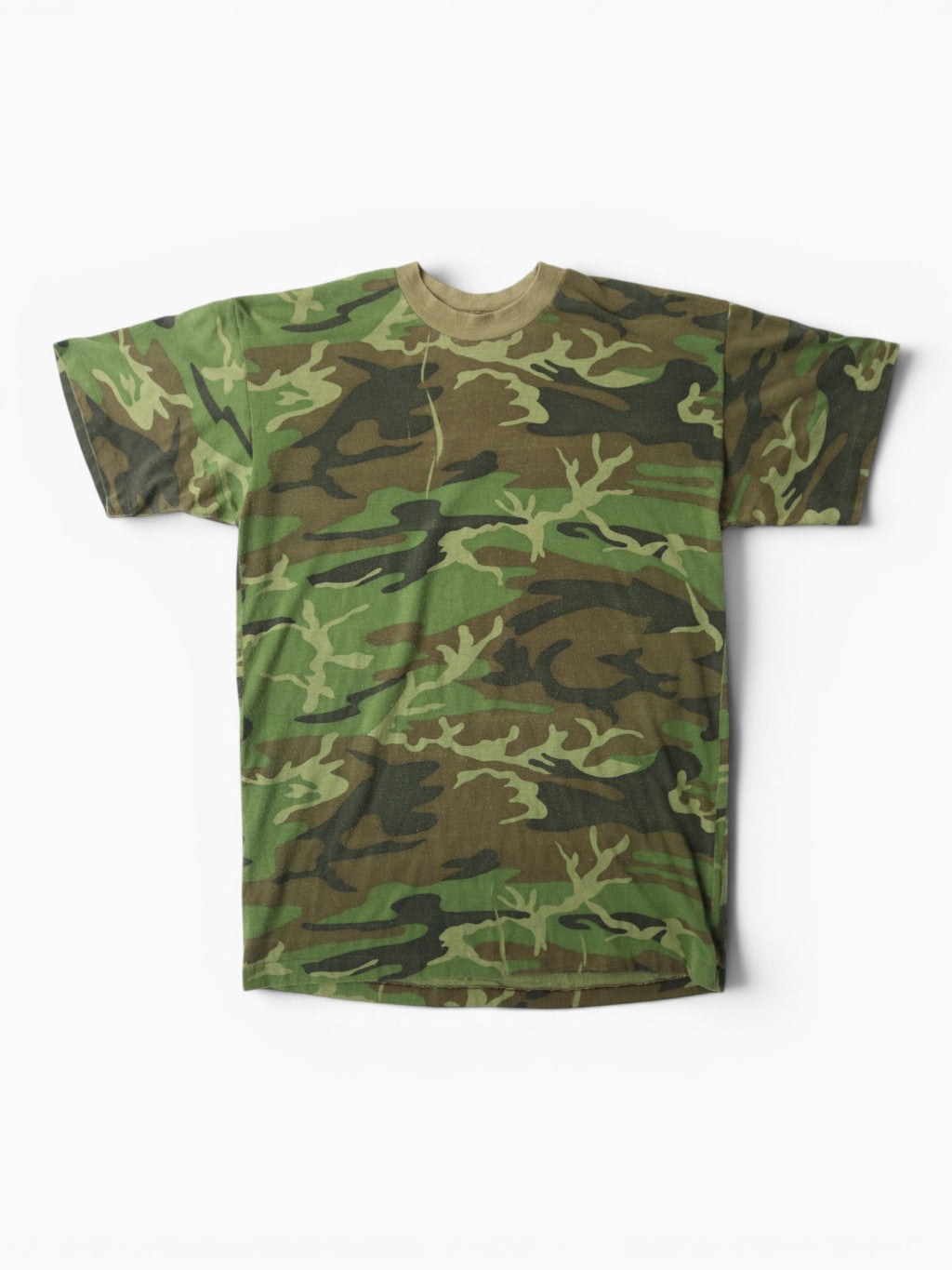 Single Stitch Woodland Camouflage T-Shirt