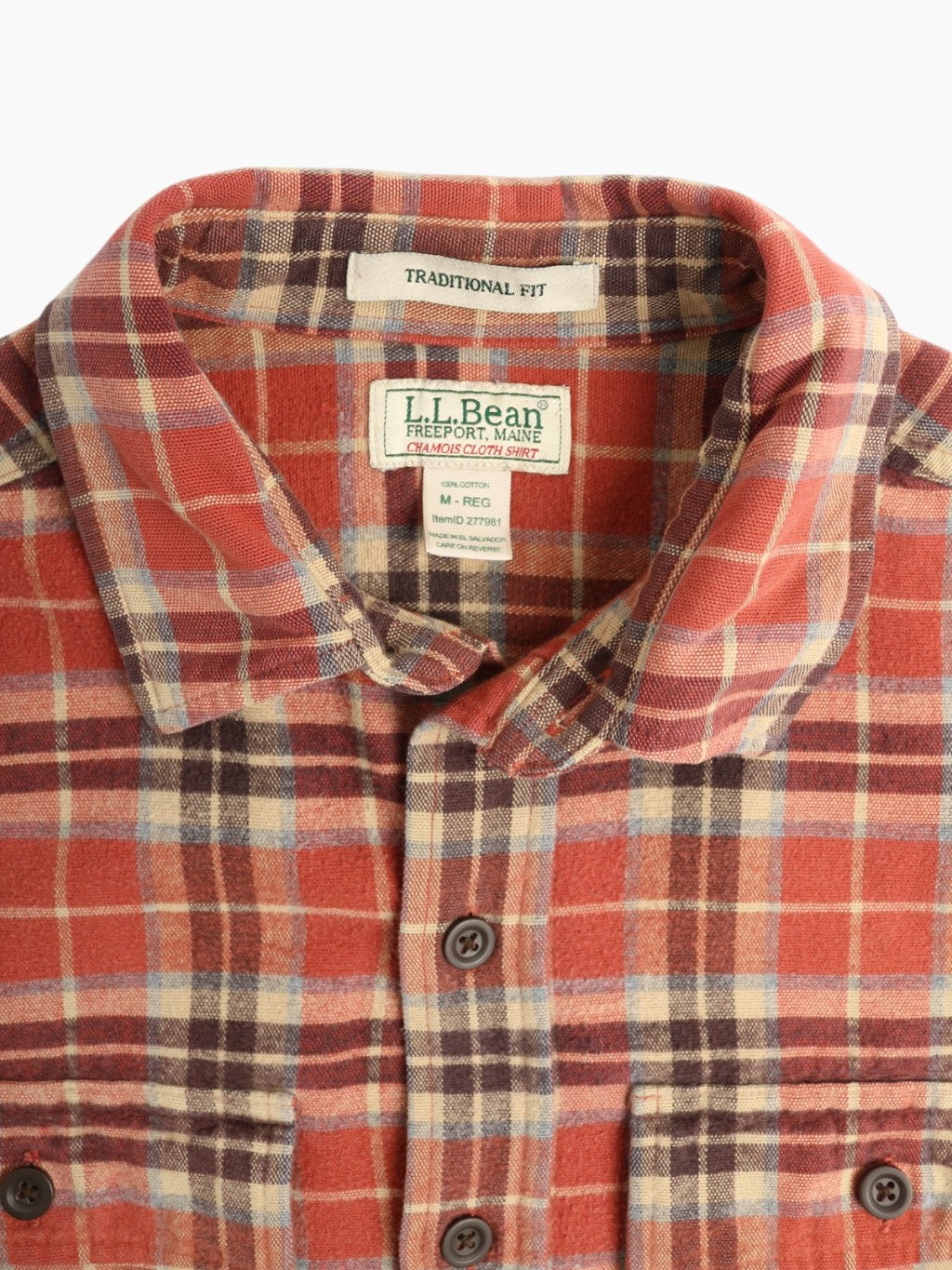 Vintage Flannel Shirt - Red Check