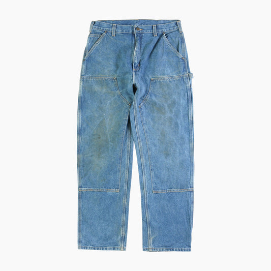 Vintage Double Knee Carpenter Pants - Denim - 34/32