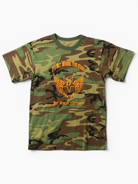 'Where You Start' Woodland Camouflage T-shirt
