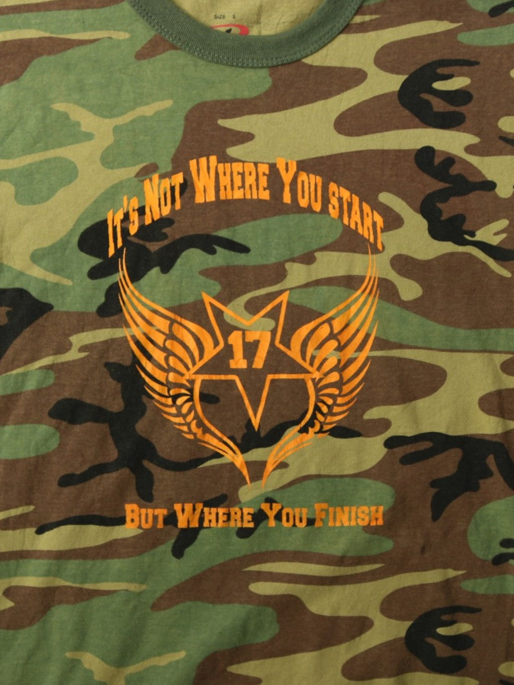 'Where You Start' Woodland Camouflage T-shirt