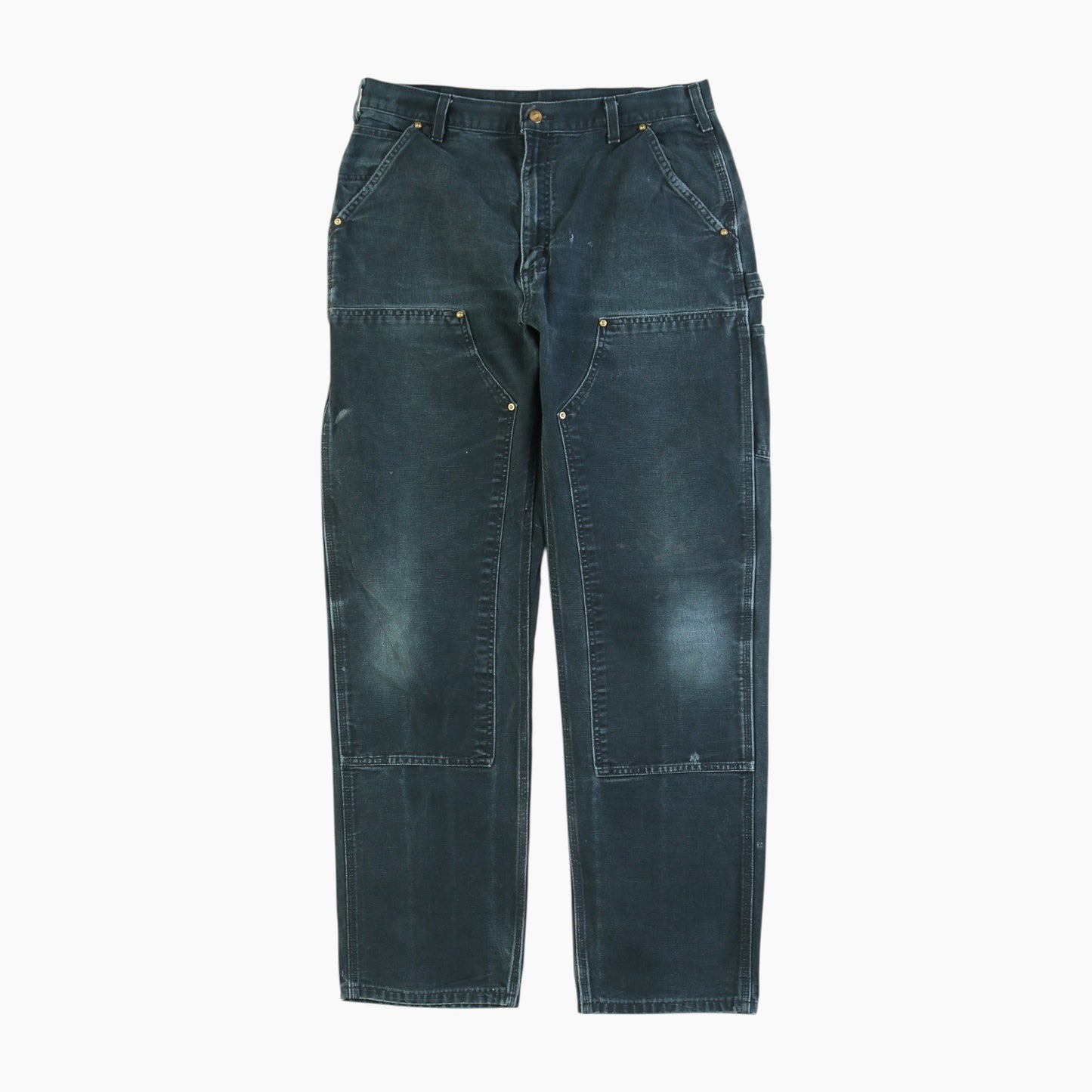 Vintage Double Knee Carpenter Pants - Black - 34/34