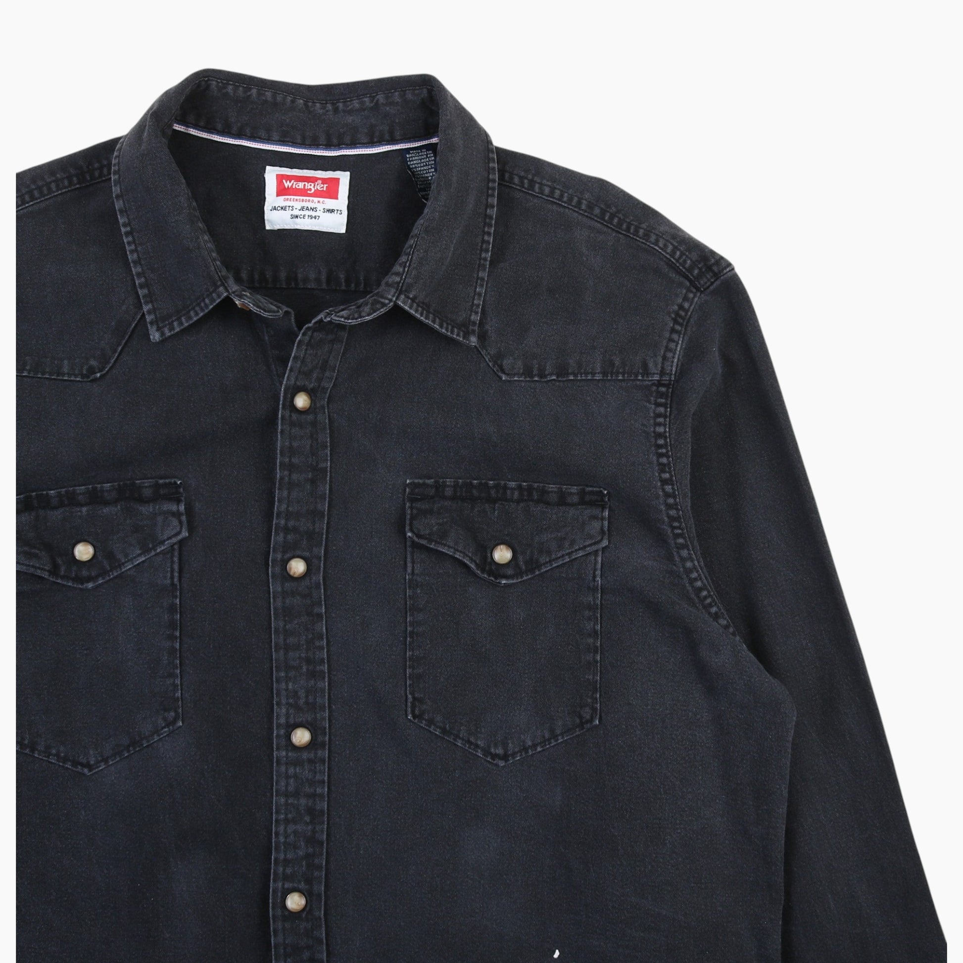 Western Denim Shirt - Black