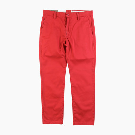 Vintage Gold Tab Pants - Red