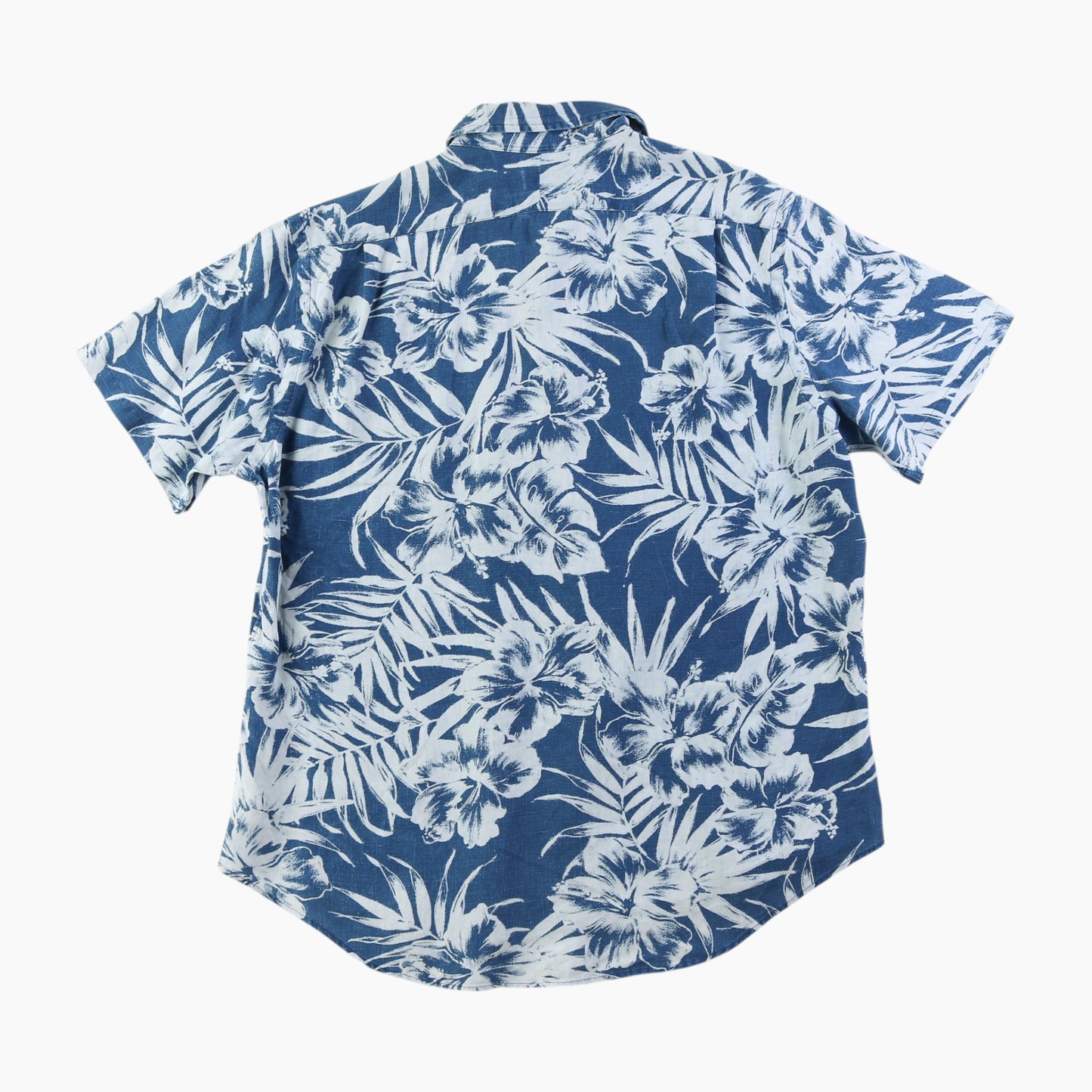 Vintage Shirt - Blue Leaf Print