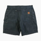 Double Knee Carpenter Shorts - Black - 36"