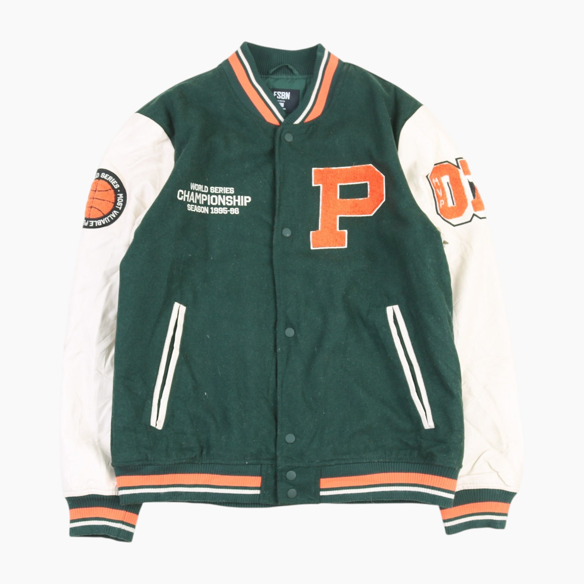 Vintage Varsity 'P' Bomber Jacket - Green