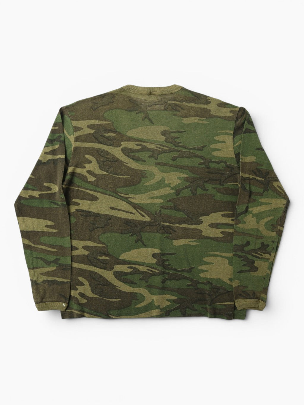 Single Stitch Woodland Camouflage Pocket T-Shirt