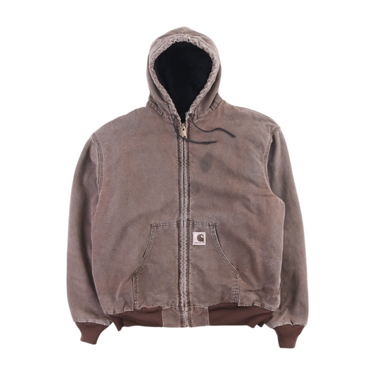 Hooded Active Jacket - Brown