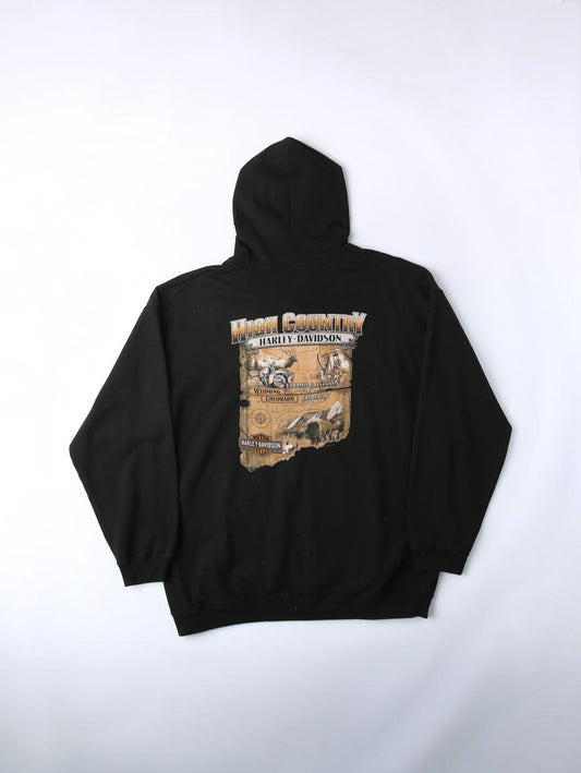 'High Country' Hooded Sweatshirt - Black