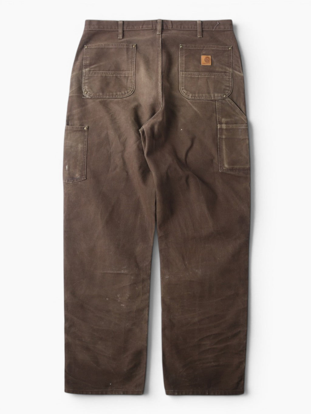 Broken Zip Vintage Double Knee Carpenter Pants - Brown - 36/34