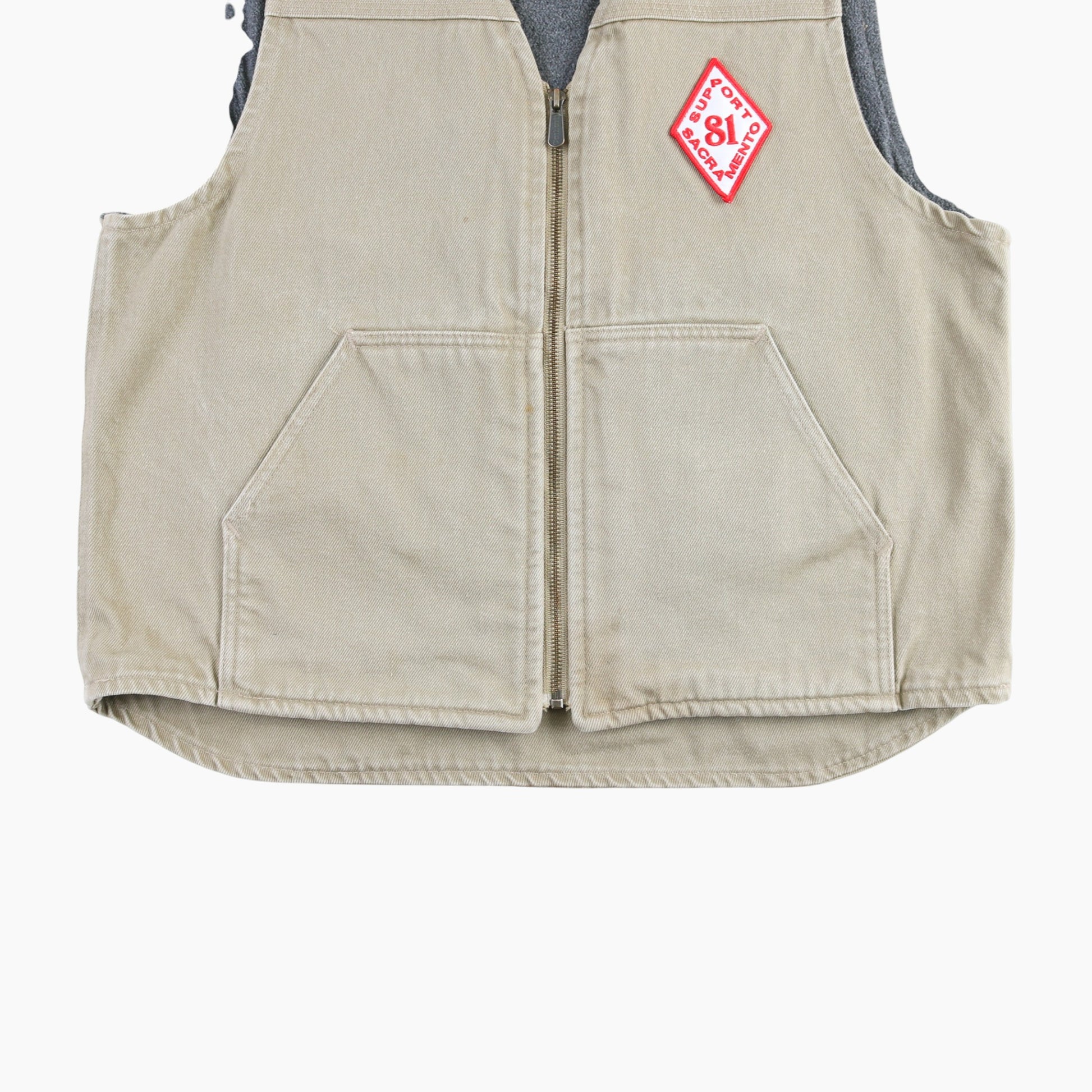 Lined Vest - Beige