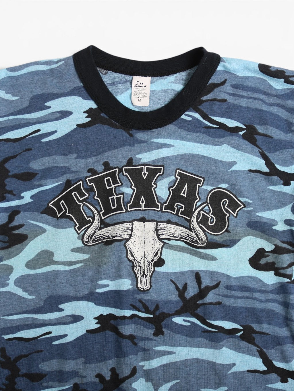 'Texas' Woodland Camouflage T-shirt - Blue