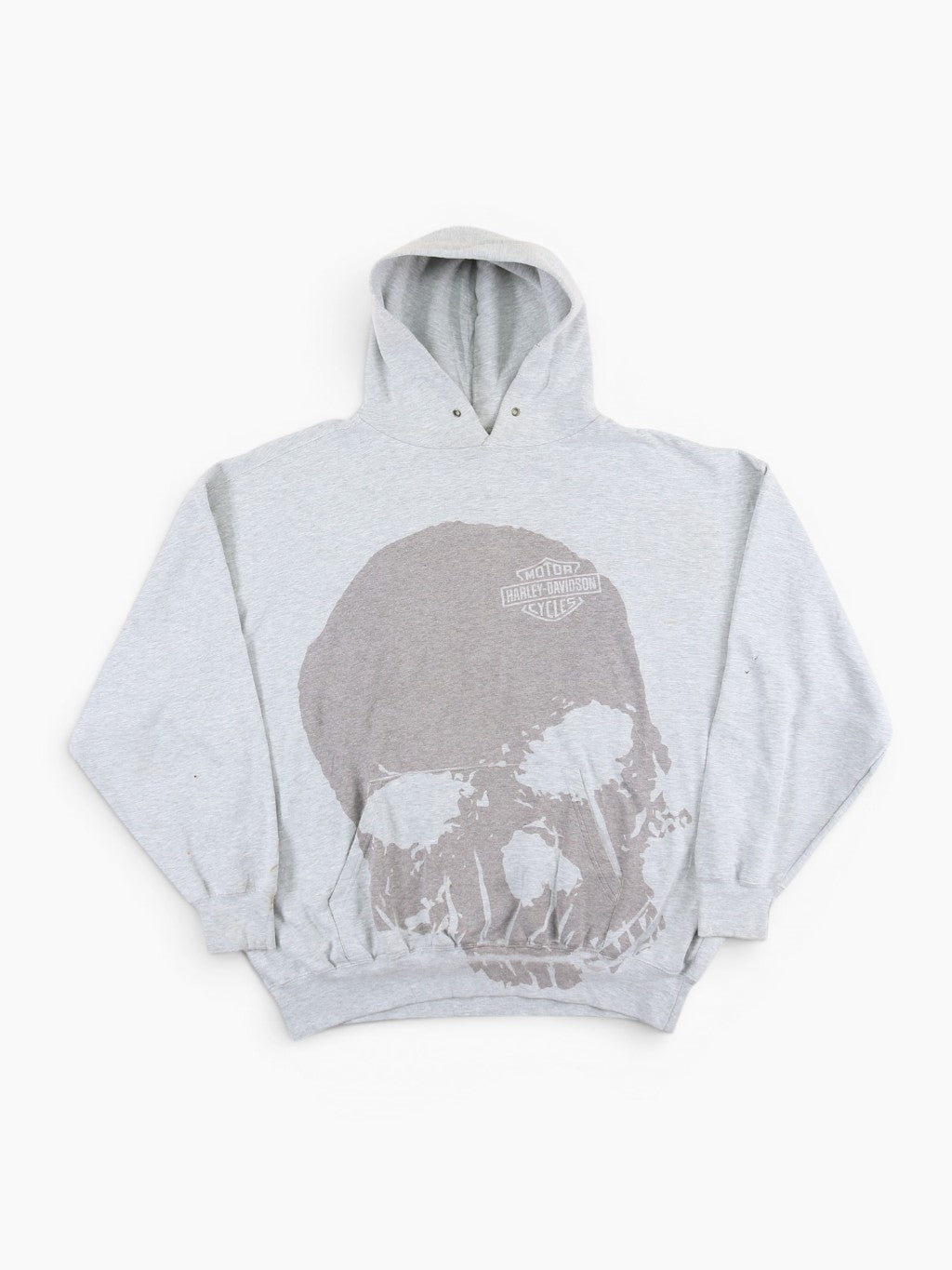'Skull' Hooded Sweatshirt - Grey