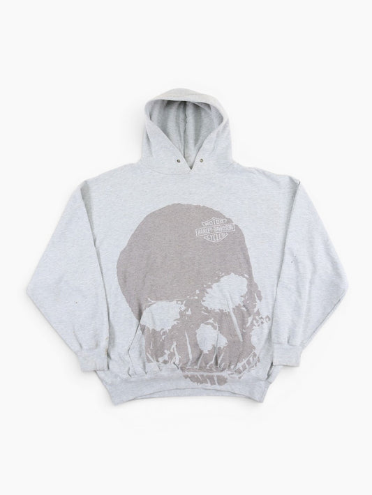 'Skull' Hooded Sweatshirt - Grey