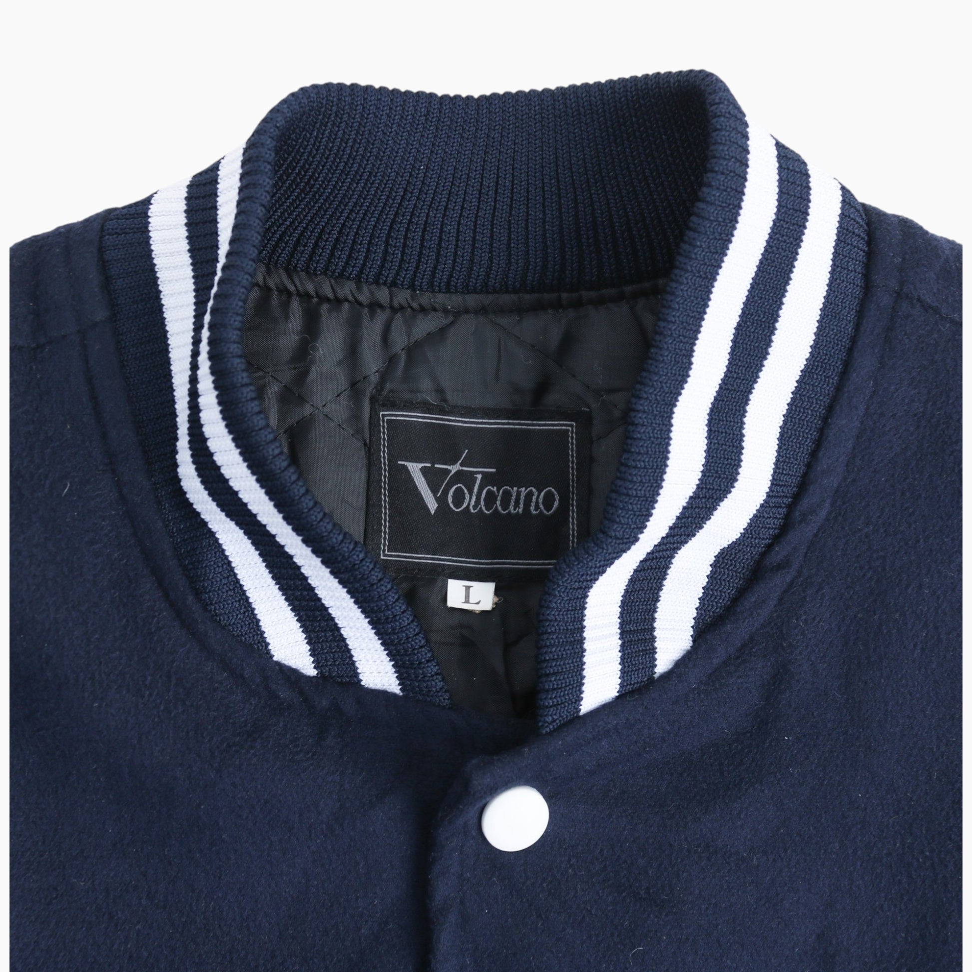 Vintage Varsity 'E' Bomber Jacket - Navy