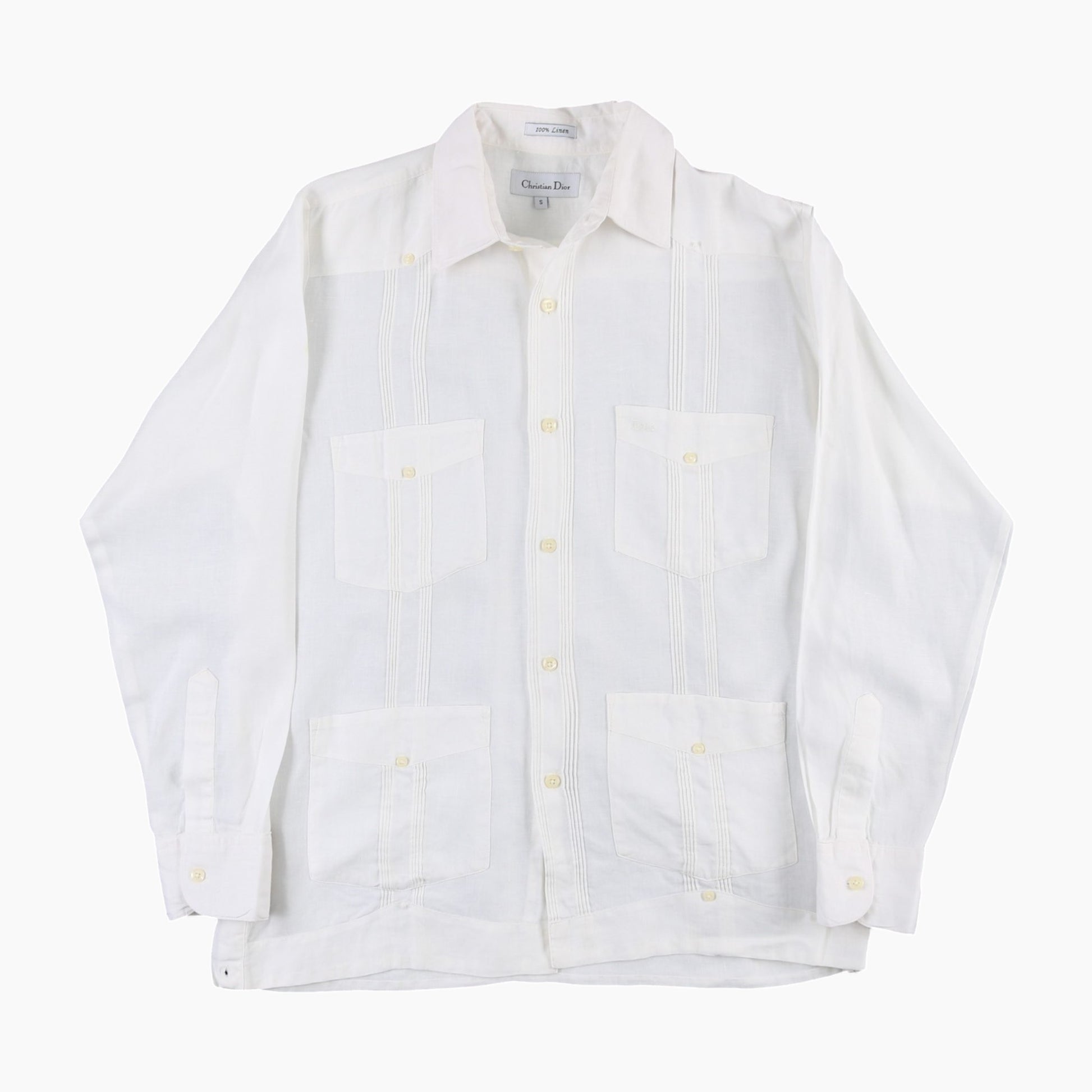Vintage 'Christian Dior' Cuban Guayabera Shirt