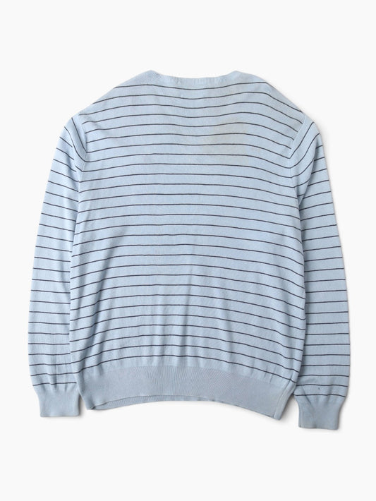 Striped Knit V-Neck