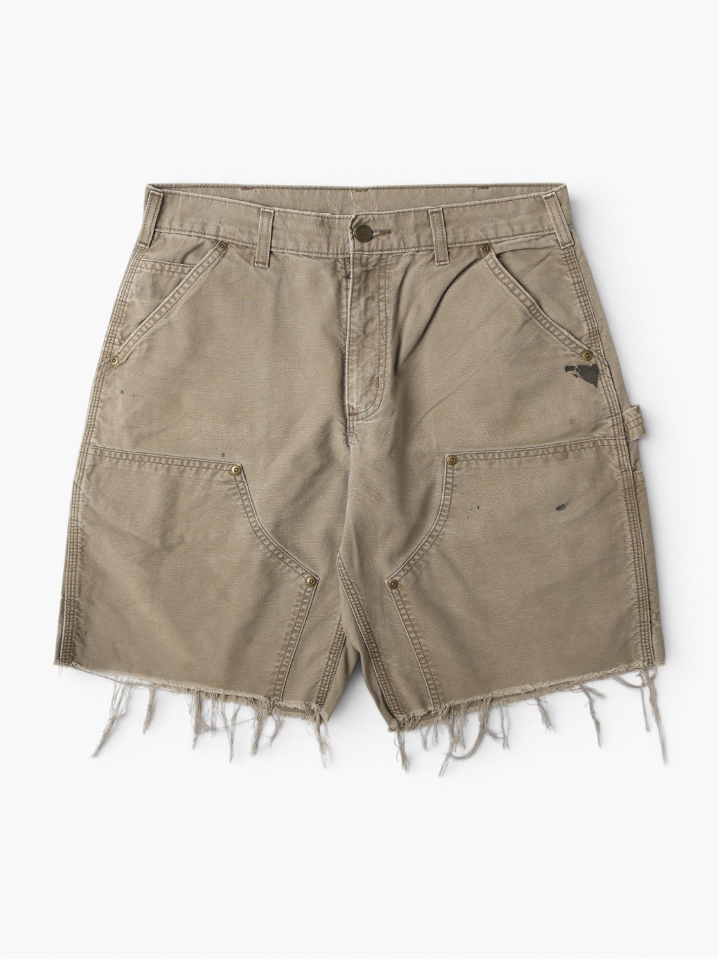 Double Knee Shorts - Beige - 32"