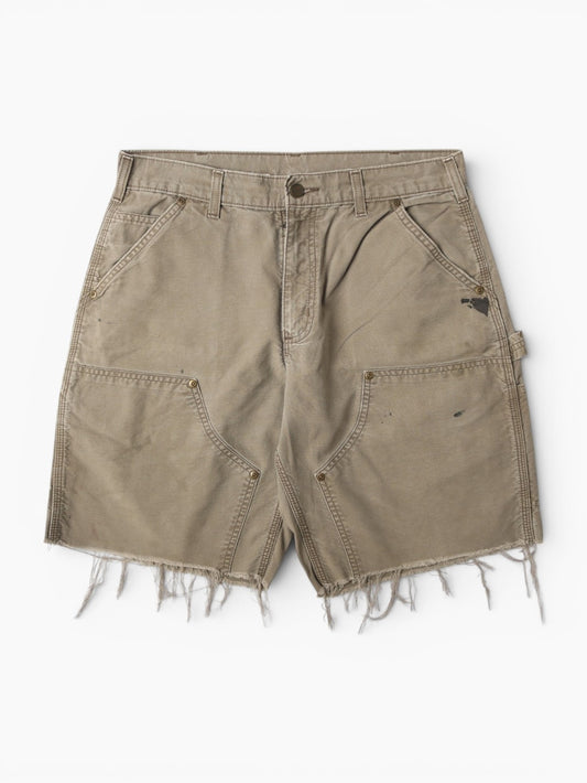 Double Knee Shorts - Beige - 32"