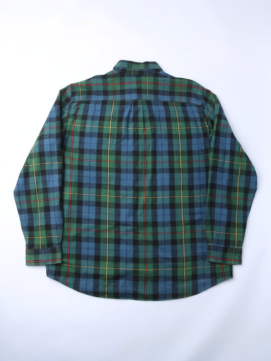 Vintage Flannel Shirt - Green Check