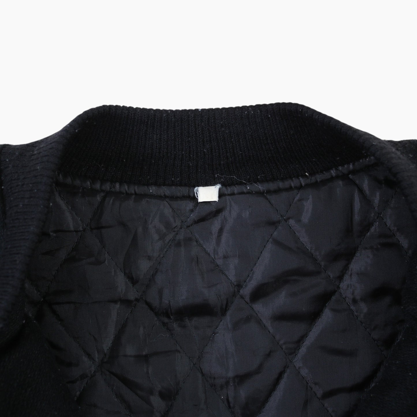 Vintage Varsity 'P' Bomber Jacket - Black