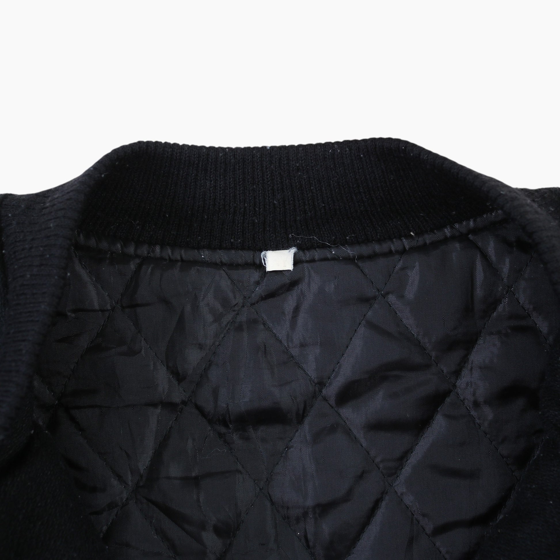 Vintage Varsity 'P' Bomber Jacket - Black