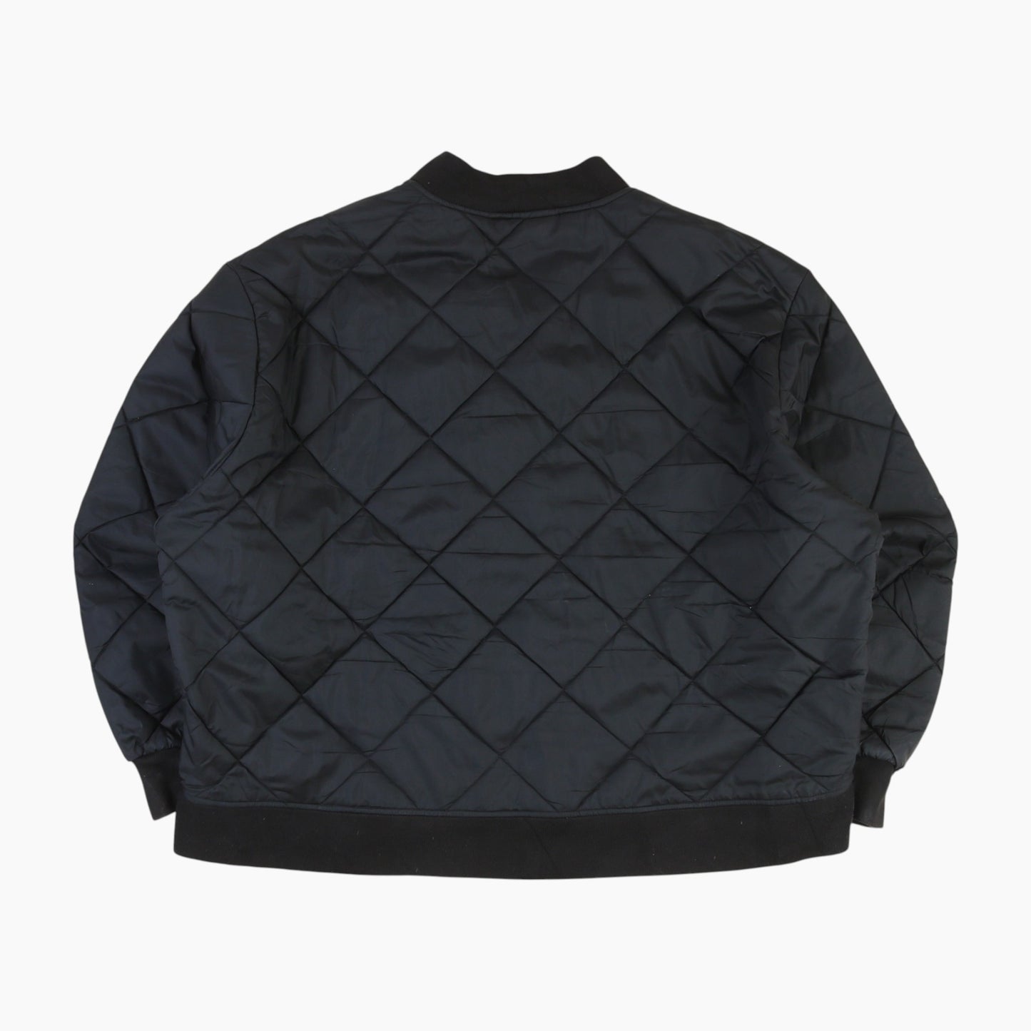 Quilted Bomber Jacket - Black