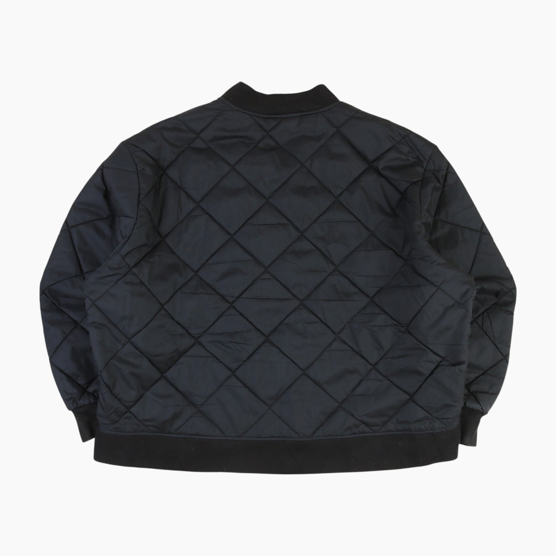Quilted Bomber Jacket - Black