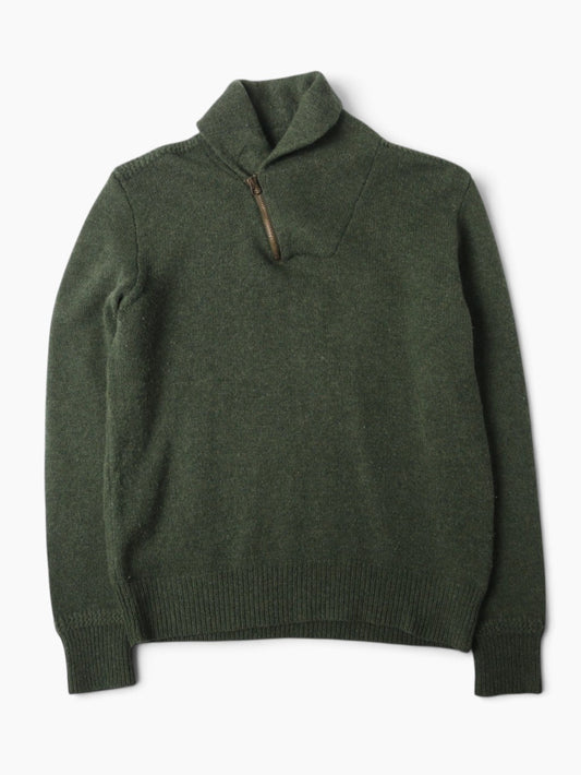 Lambs Wool Shawl Neck Knit