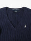 Cable Knit V-Neck