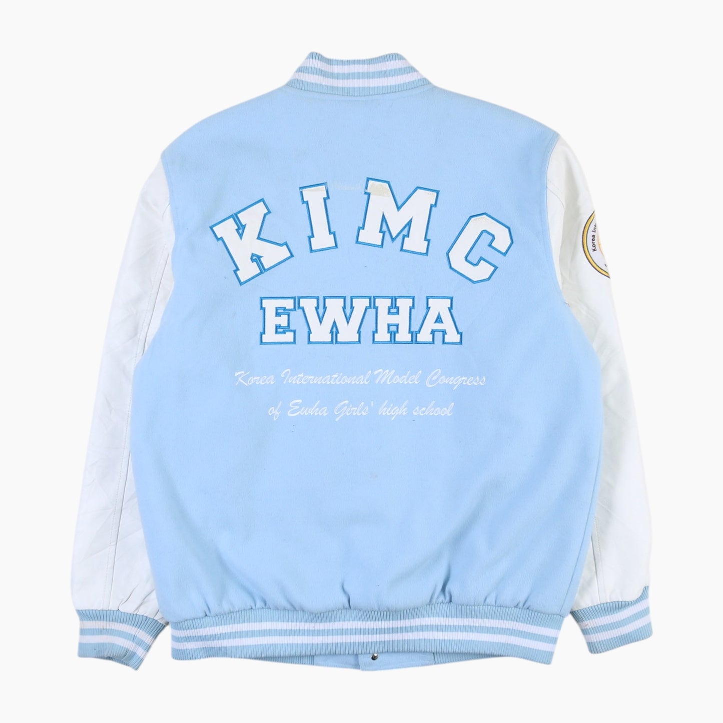 Vintage Varsity 'K' Bomber Jacket - Blue
