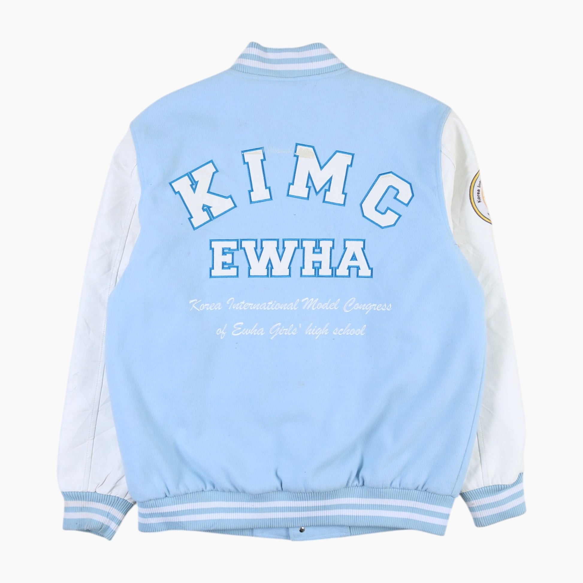 Vintage Varsity 'K' Bomber Jacket - Blue