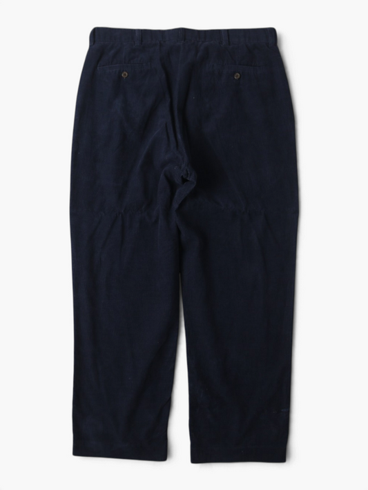 Vintage Corduroy Trousers - Navy - 36/32