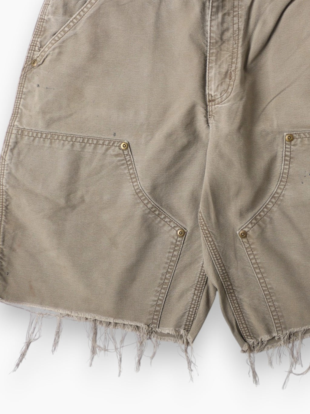 Double Knee Shorts - Beige - 32"