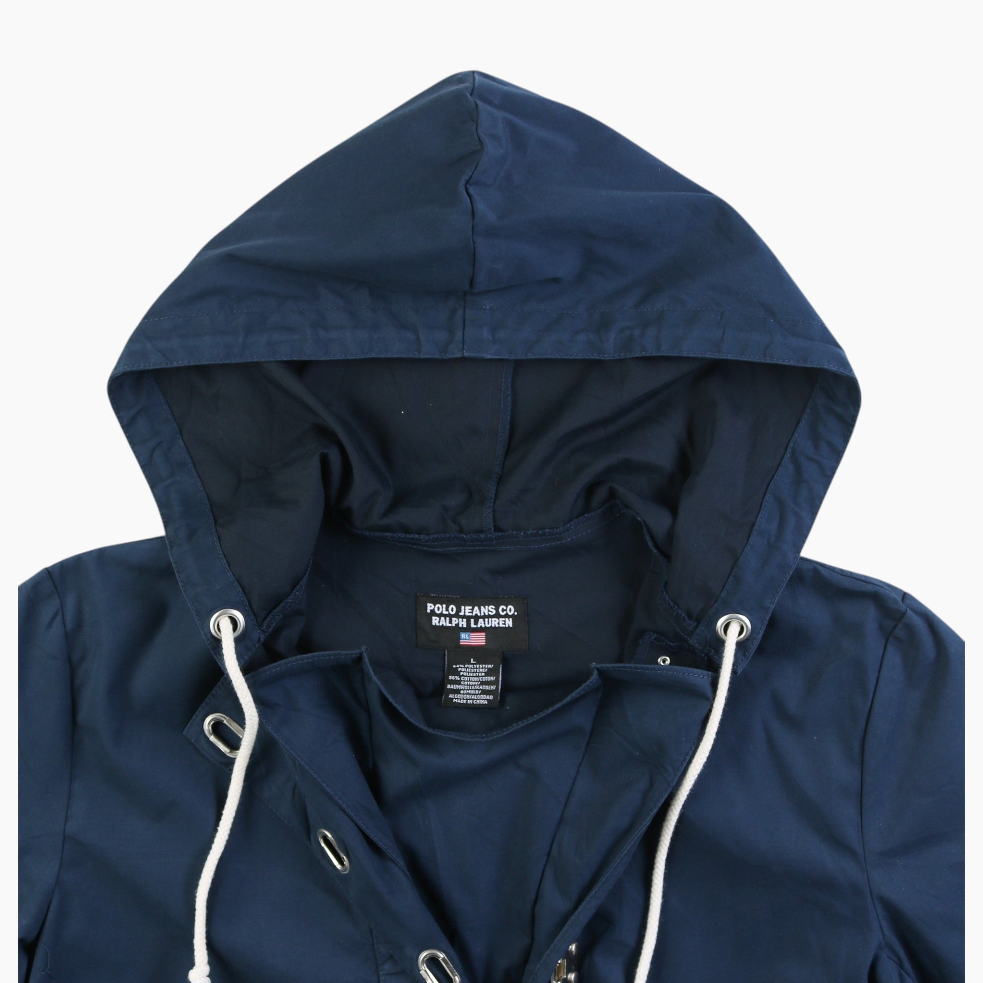 Vintage Hooded Clasp Jacket - Navy